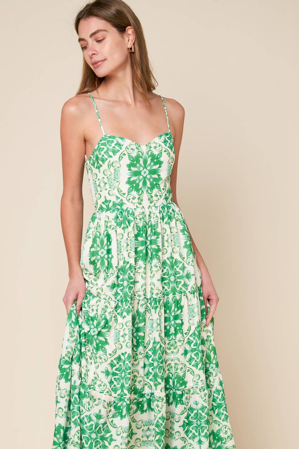 BEYOND ELEGANT WOVEN MIDI DRESS Flying Tomato